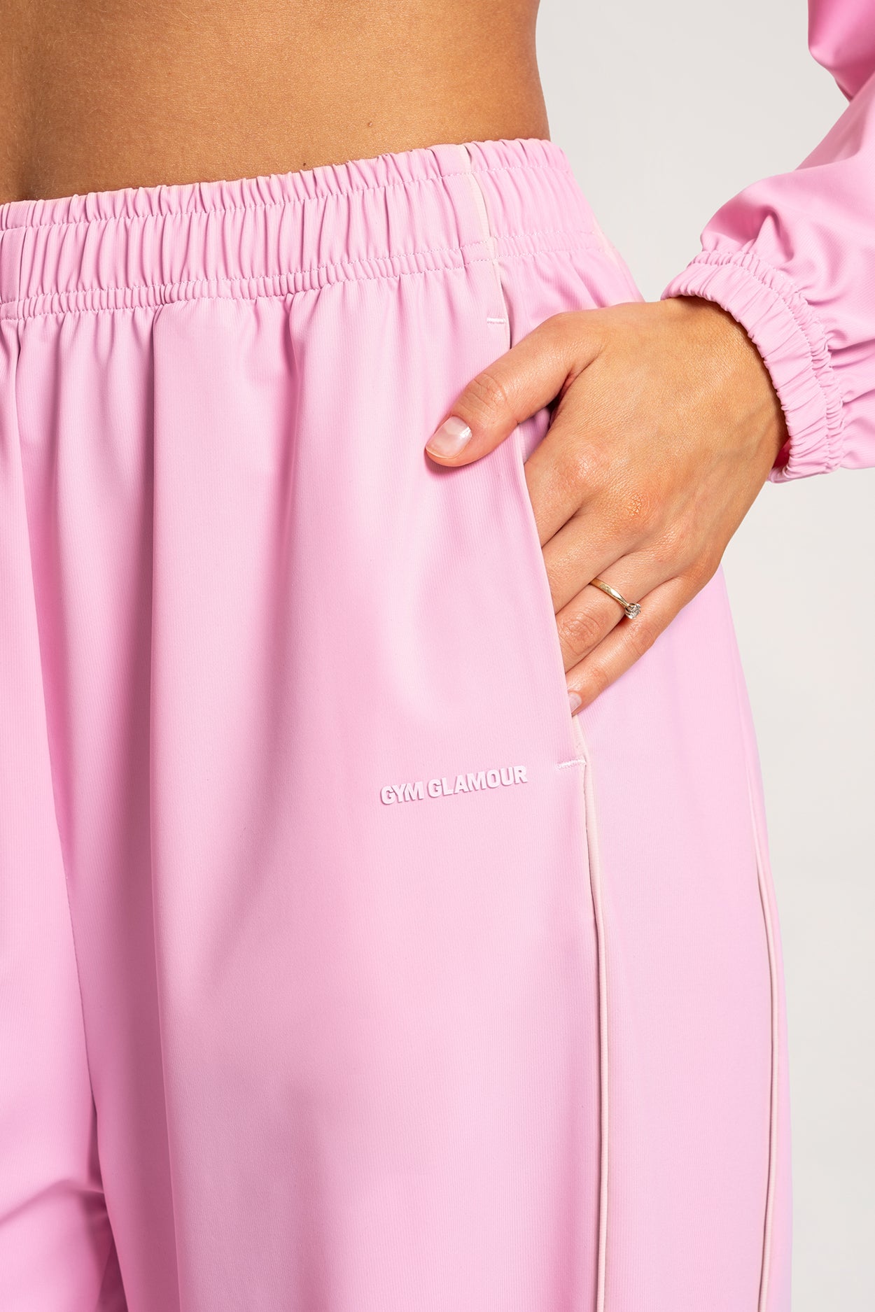 UN1FORM Slick nadrág light pink