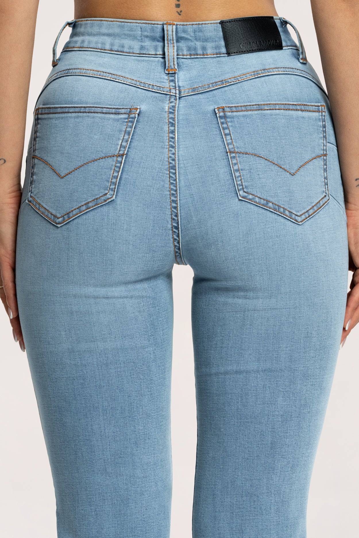 Perfect slim bő szárú long farmer light blue