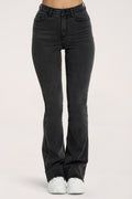 Jeansy long dzwony perfect slim black