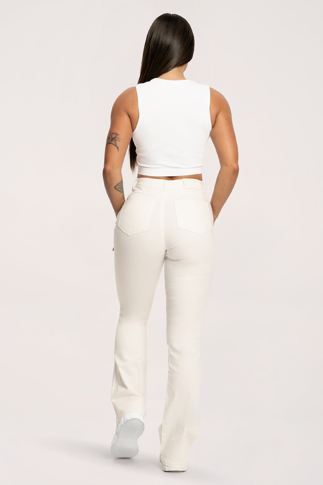 Perfect slim bő szárú farmer off white