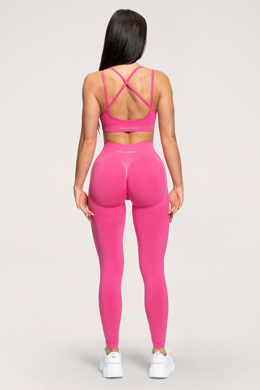 Fake BBL leggings hot pink