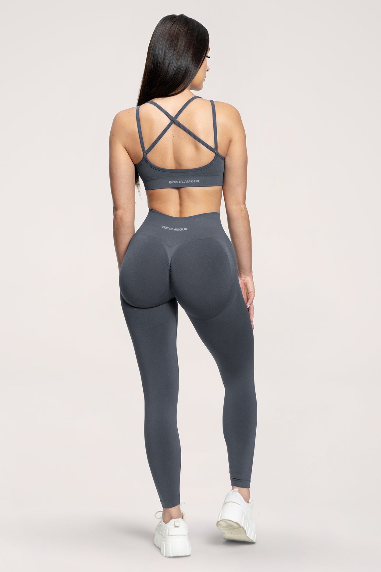 Fake BBL leggings steel