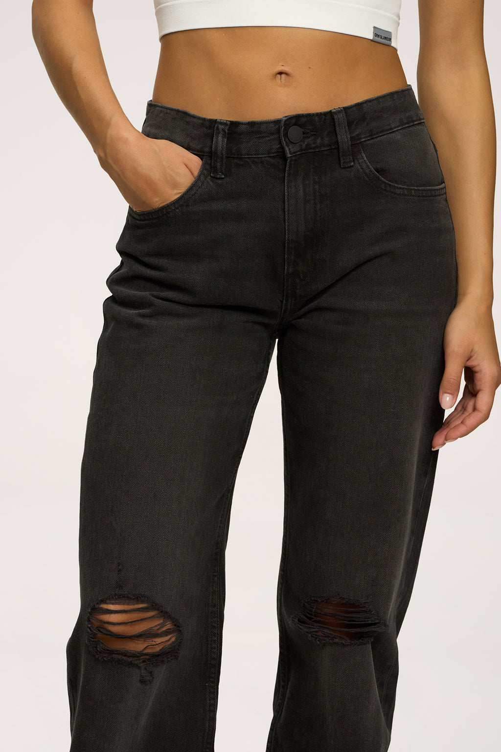 Wide relaxed farmer black