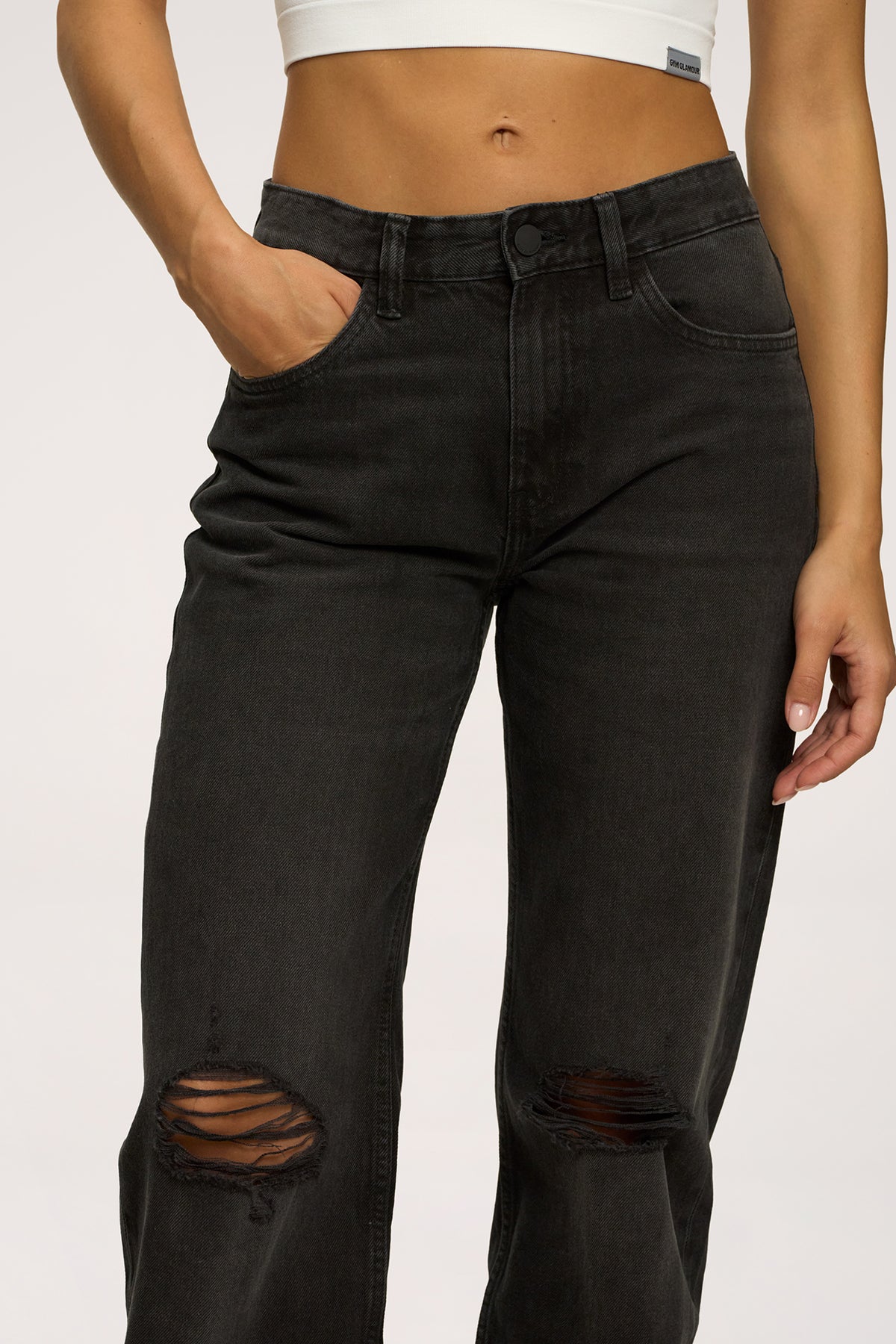 Wide relaxed farmer black