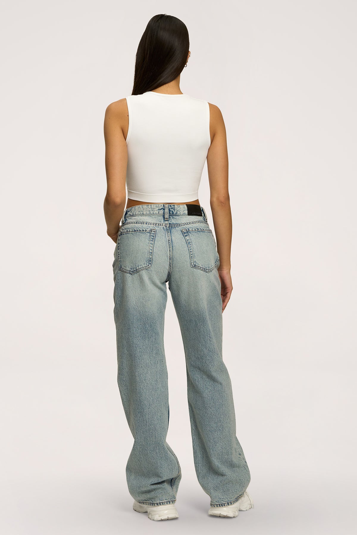 Wide relaxed farmer light blue