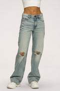 Wide relaxed farmer light blue