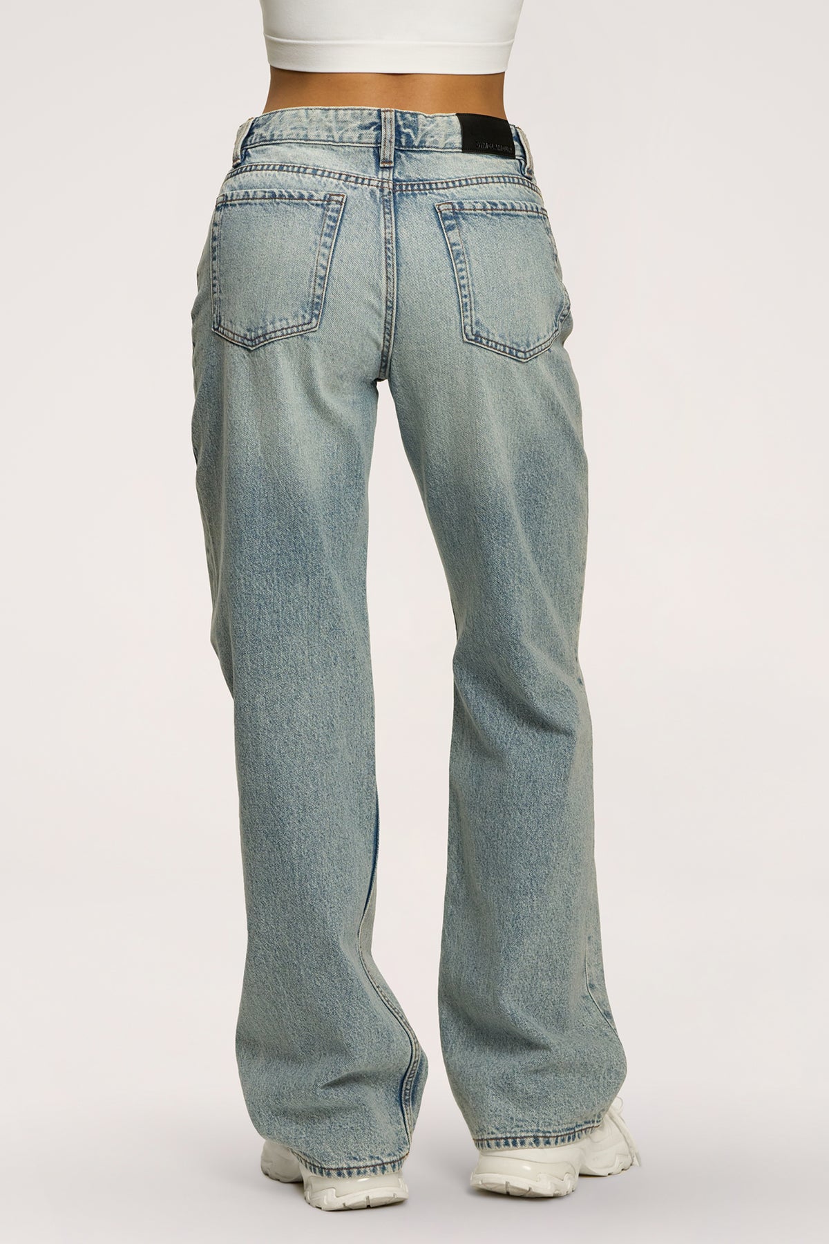 Wide relaxed farmer light blue