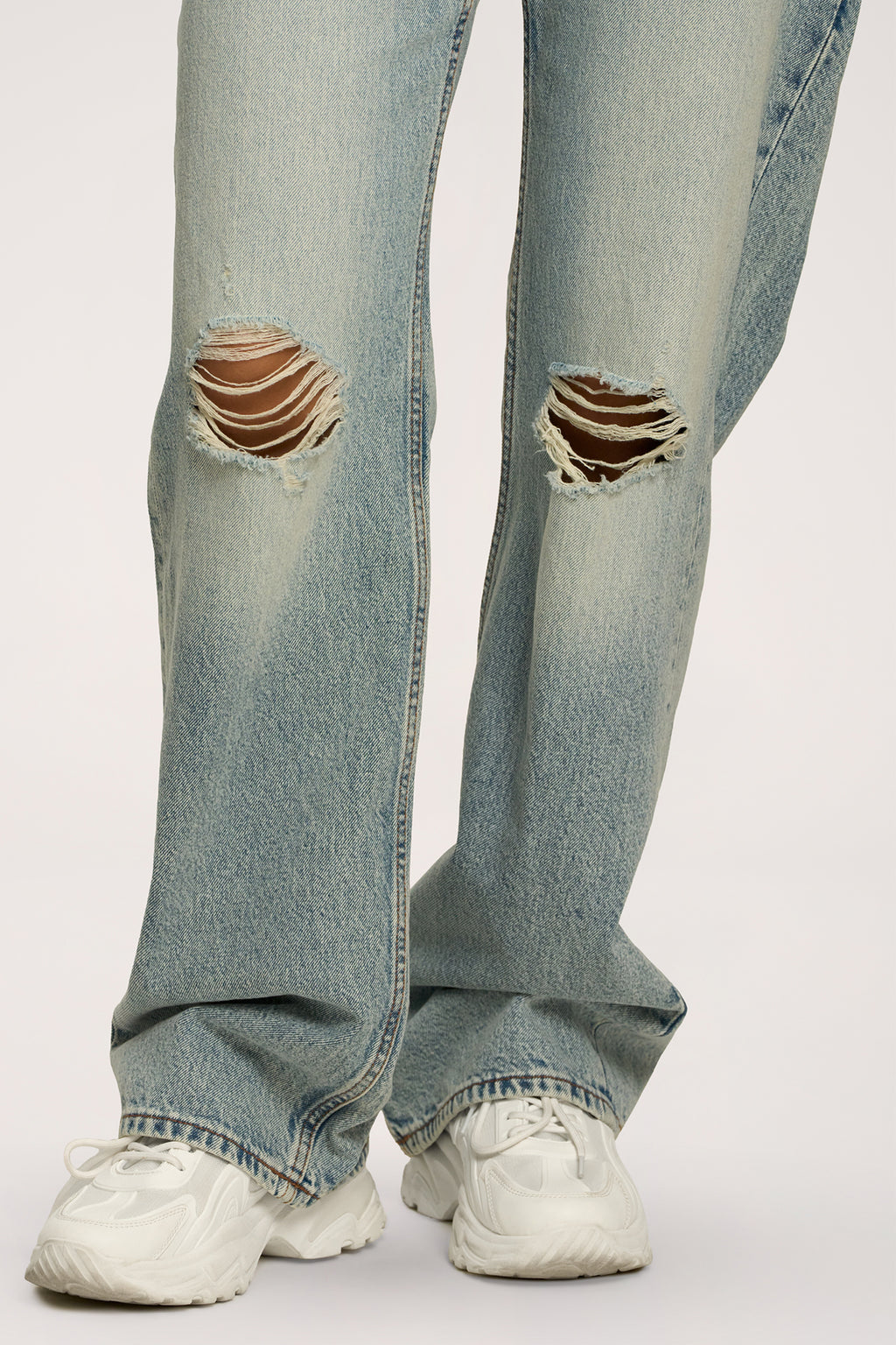 Wide relaxed farmer light blue