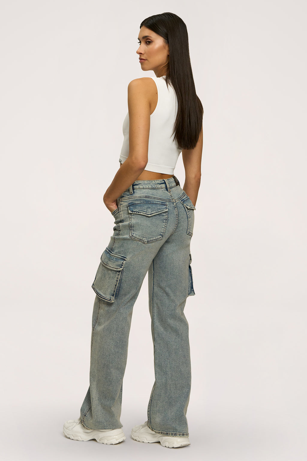 Cargo farmer washed blue
