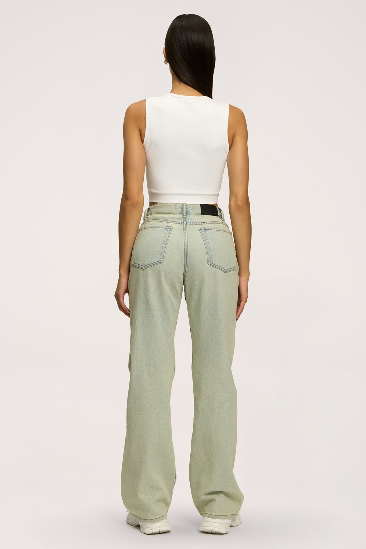 Wide relaxed farmer light green