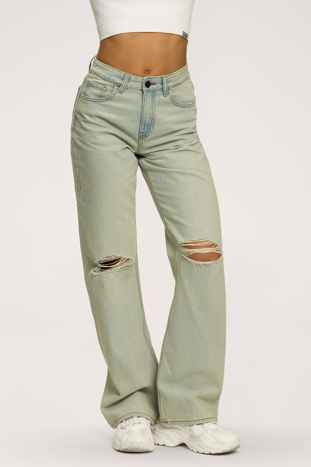 Wide relaxed farmer light green