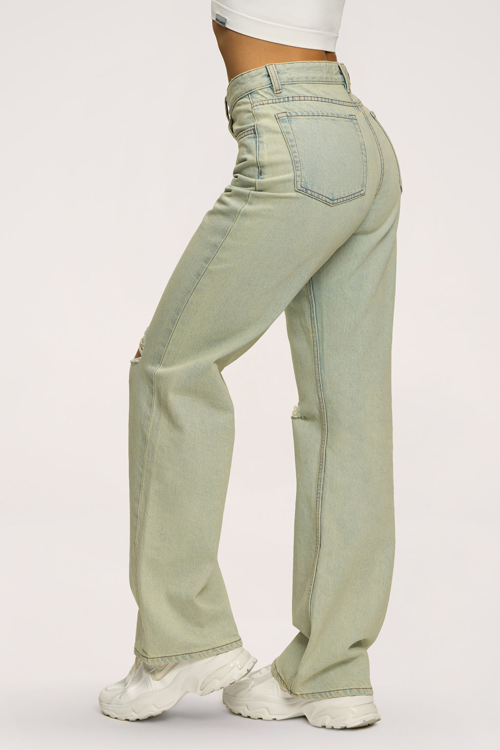 Wide relaxed farmer light green
