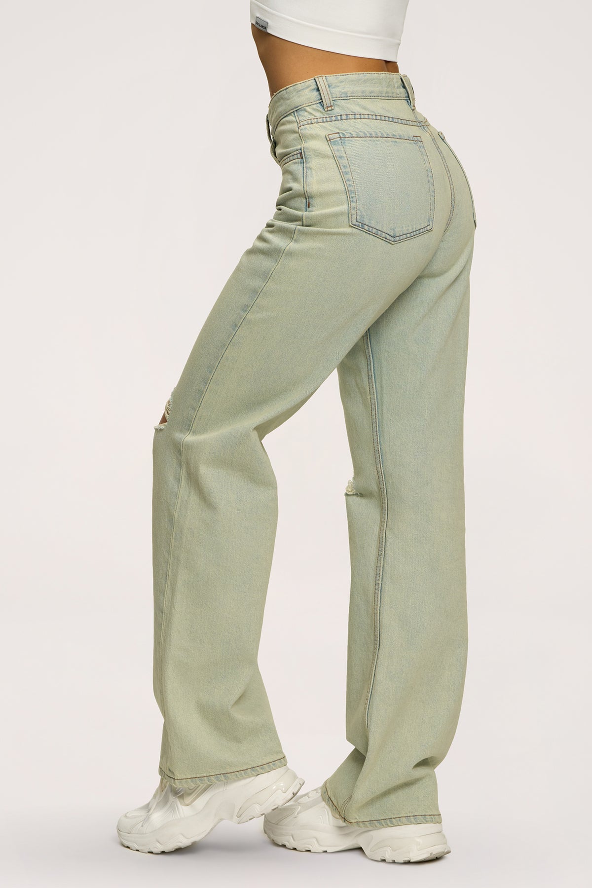 Wide relaxed farmer light green