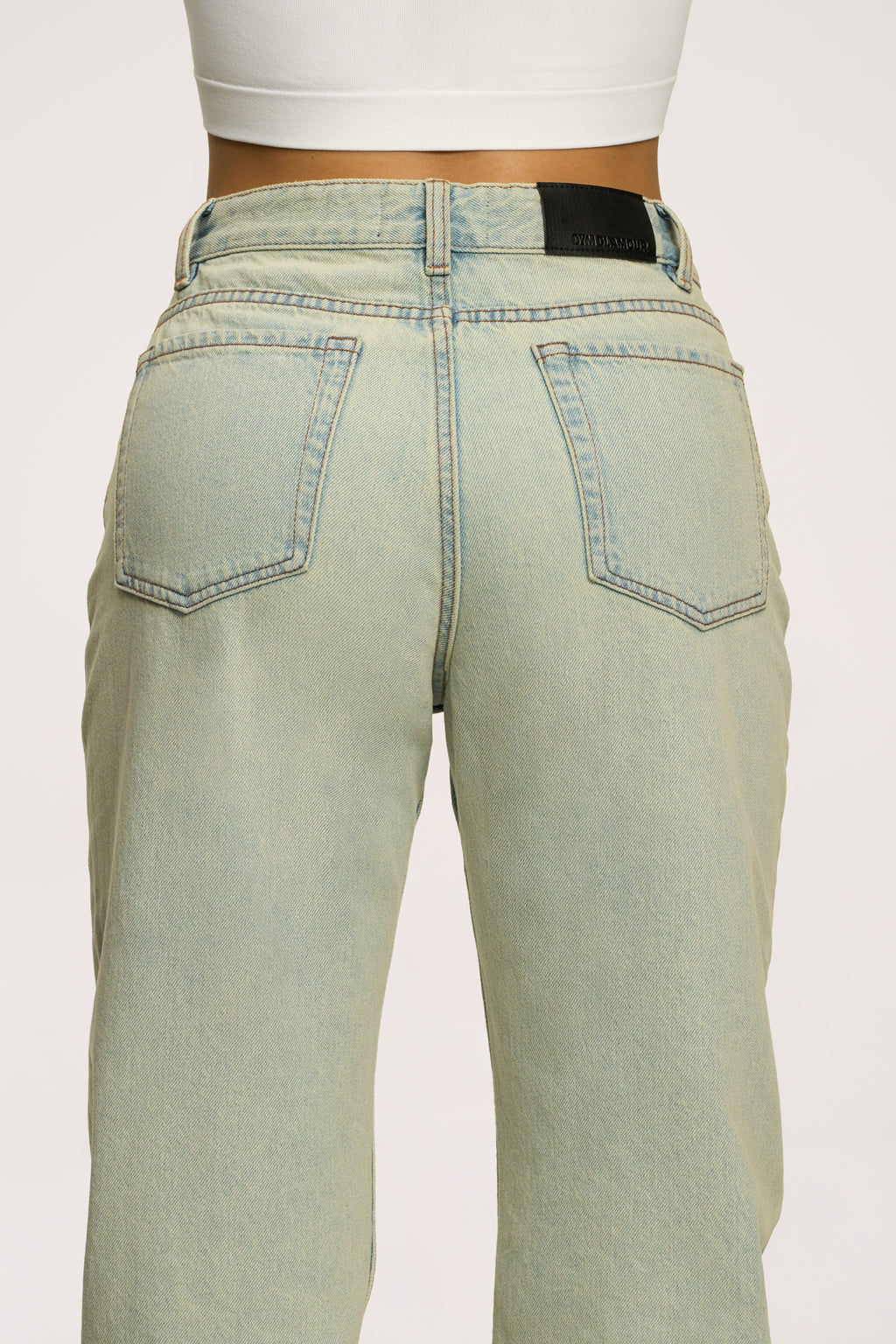 Wide relaxed farmer light green
