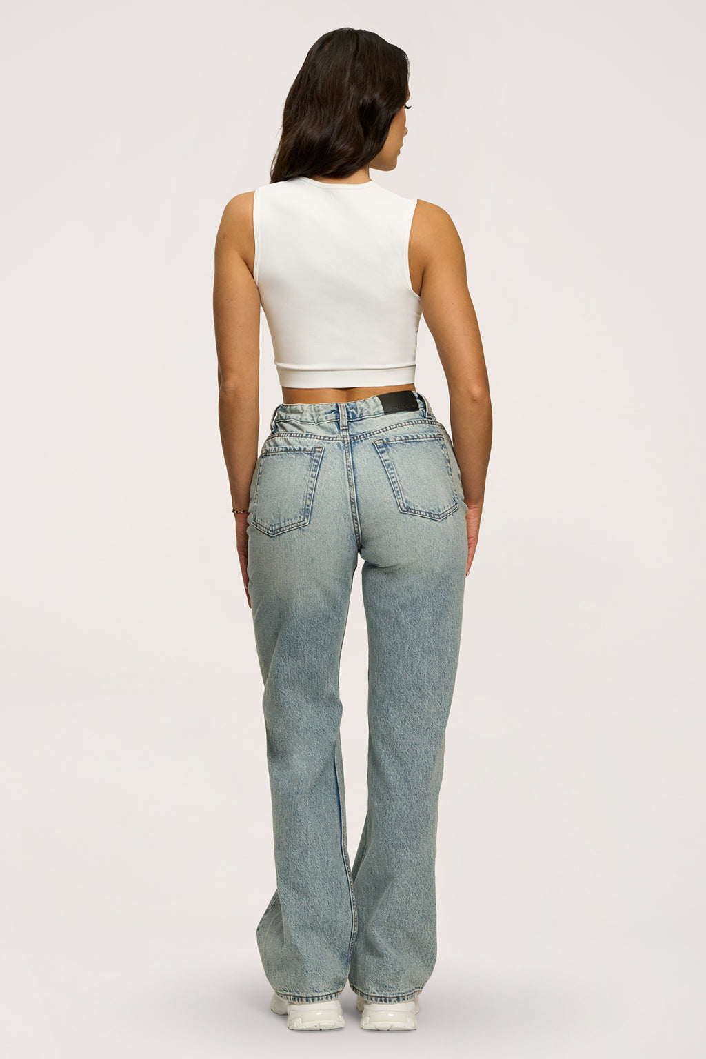 Wide relaxed farmer light blue