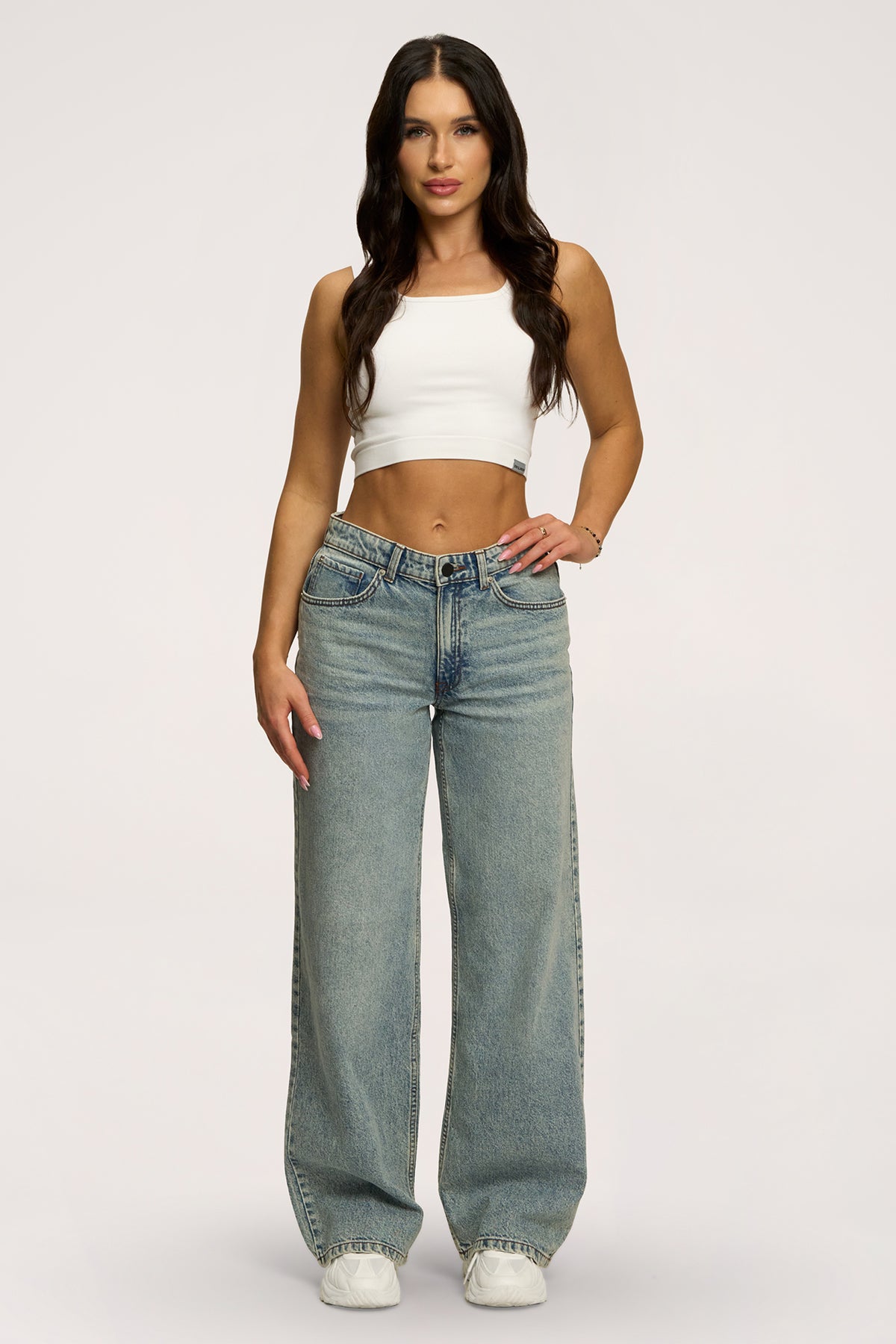 Boyfriend farmer light blue