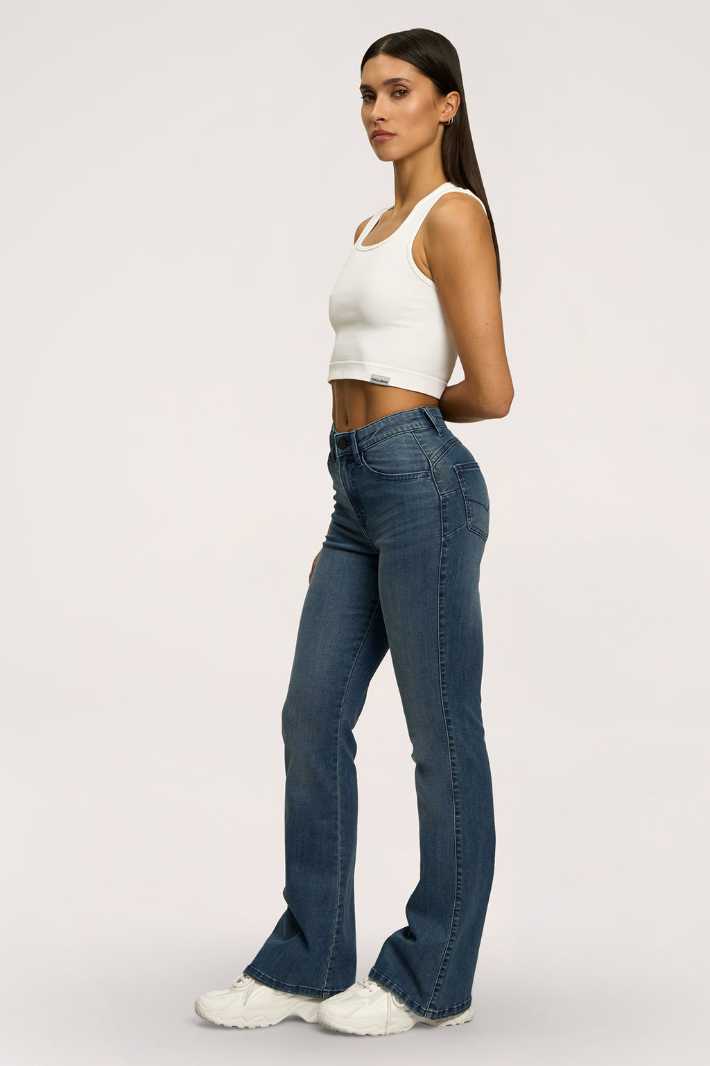 Perfect slim bő szárú farmer navy blue