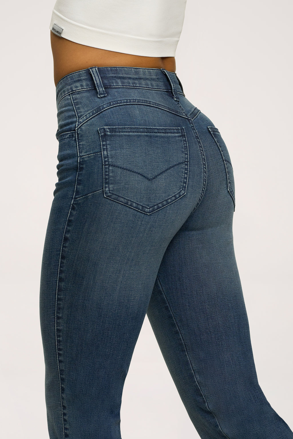 Perfect slim bő szárú farmer navy blue