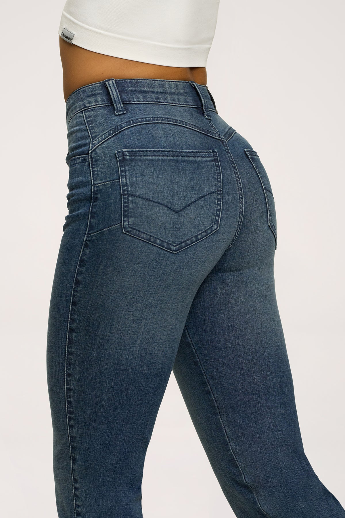 Perfect slim bő szárú farmer navy blue