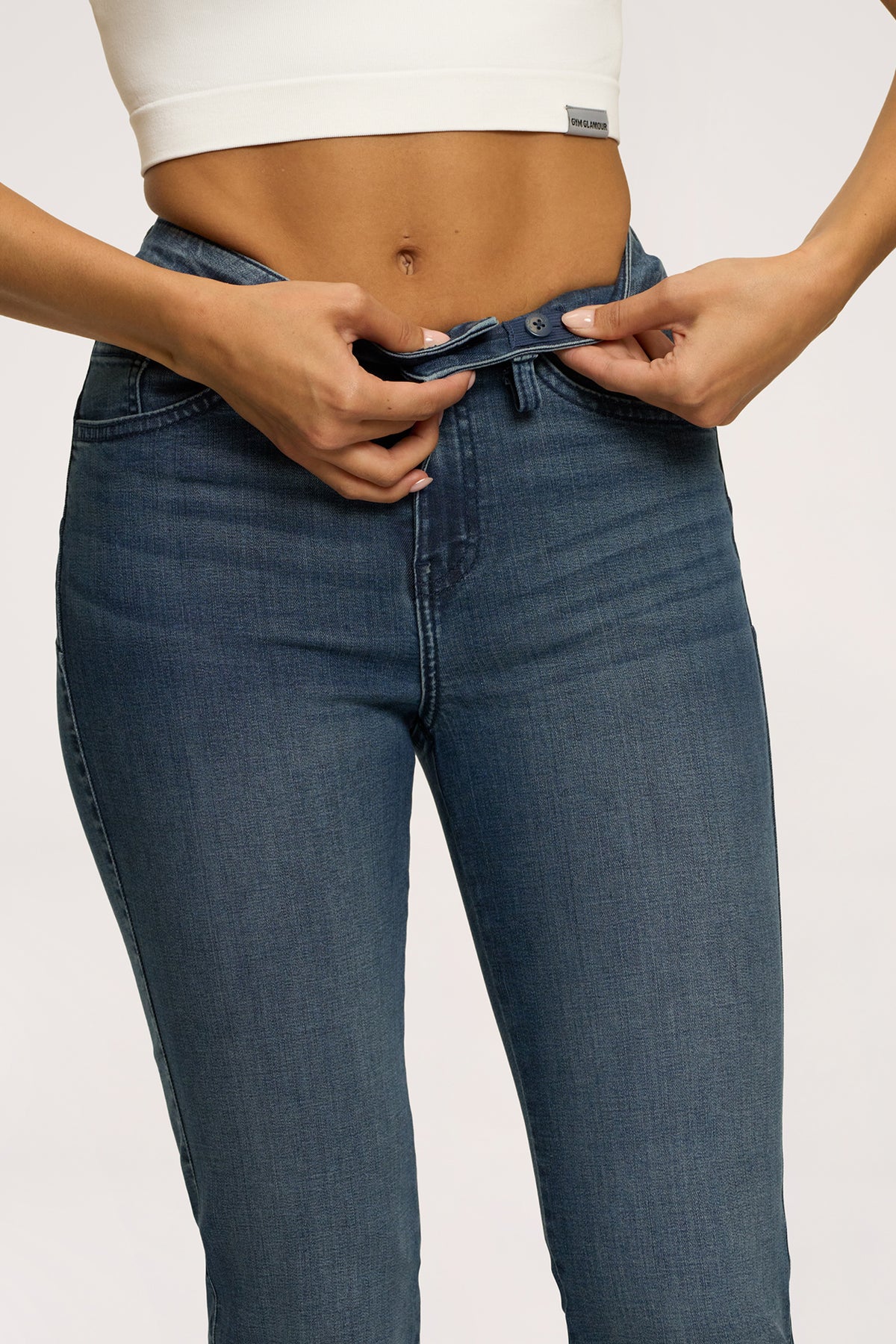 Perfect slim bő szárú farmer navy blue