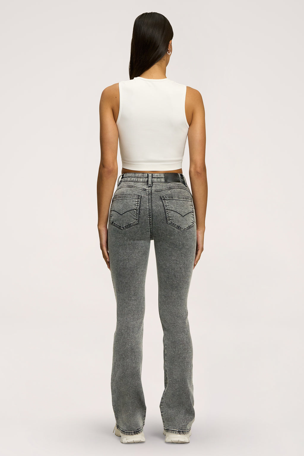 Perfect slim bő szárú farmer light grey