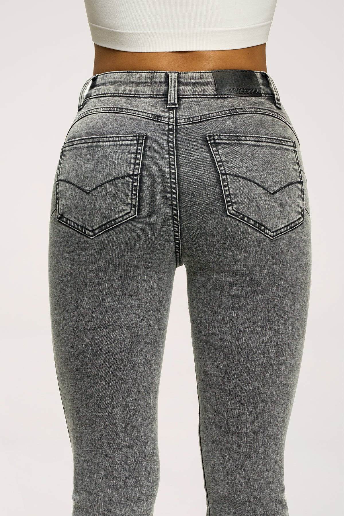 Perfect slim bő szárú farmer light grey