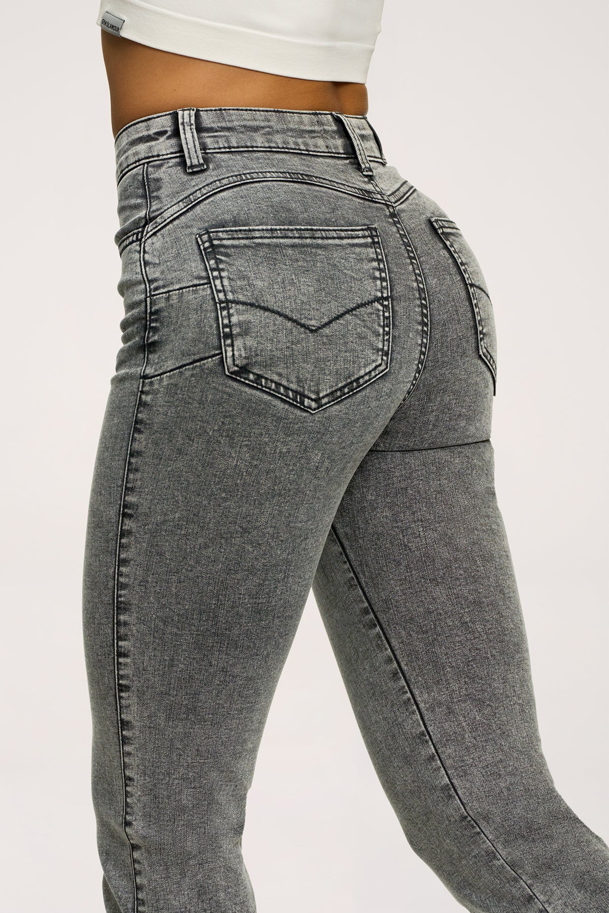 Perfect slim bő szárú farmer light grey
