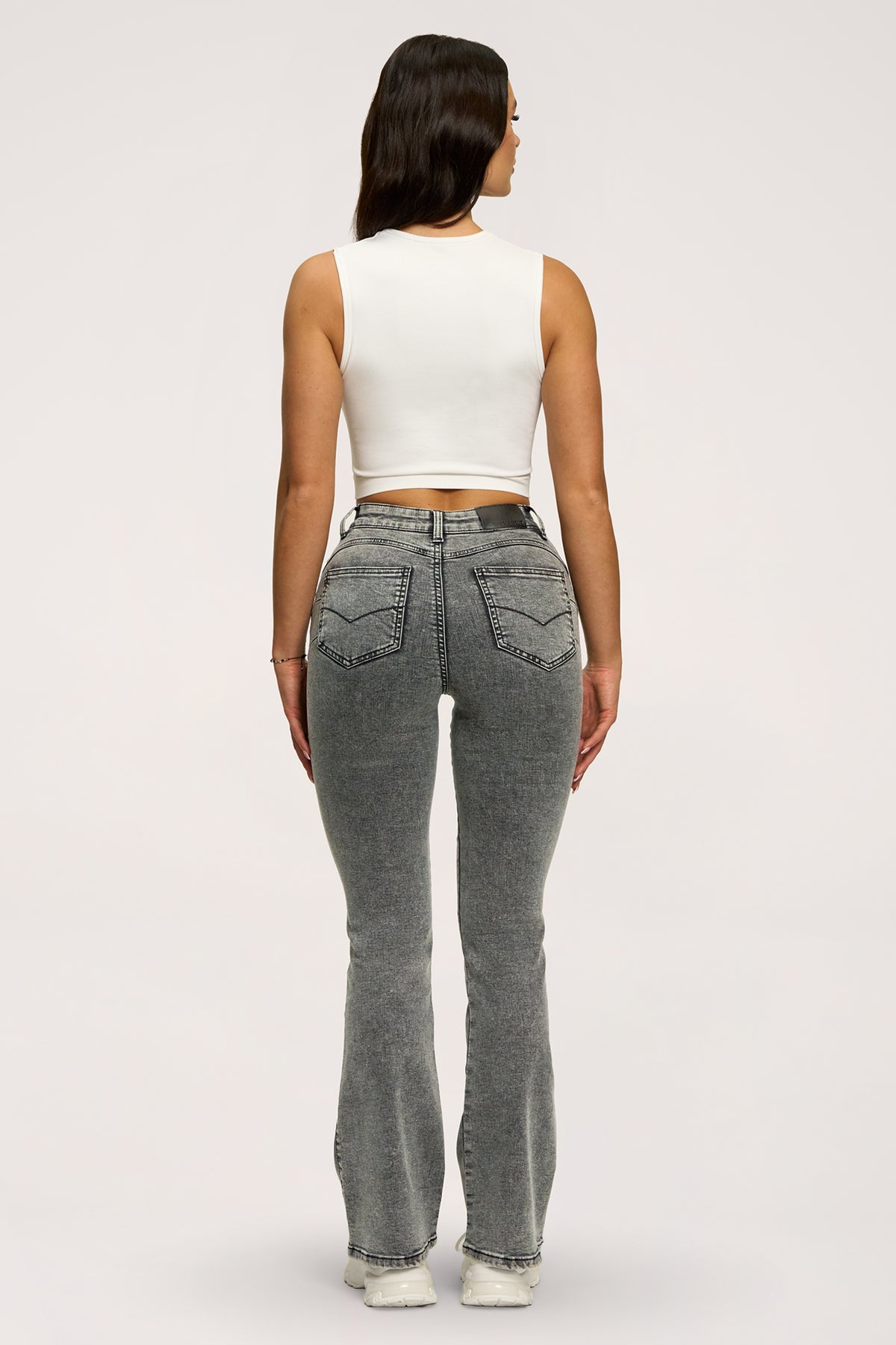 Perfect slim bő szárú farmer light grey