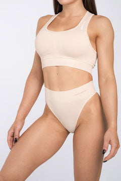 Bőrszínű high waist tanga