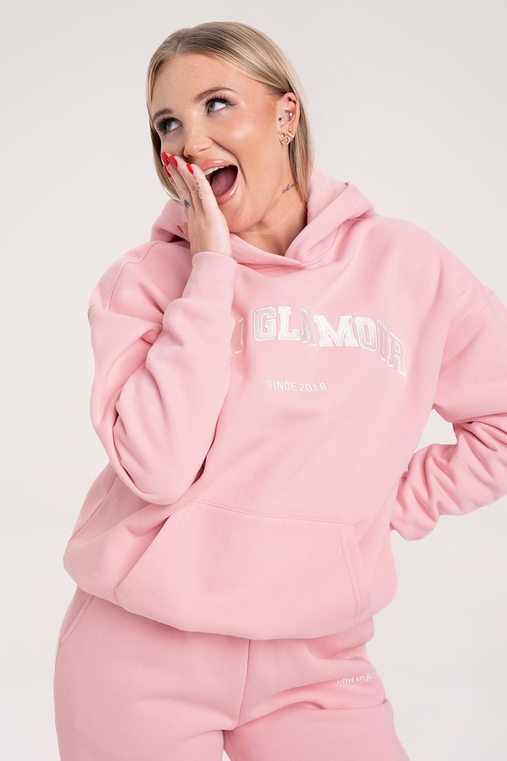 Bluza college bubble gum