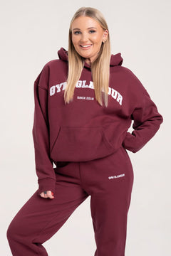 College kapucnis felső ruby