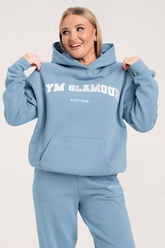 College kapucnis felső sky blue