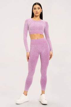 Leggings stone washed pink
