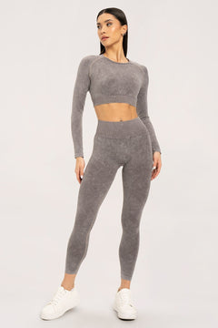 Leggings stone washed brown