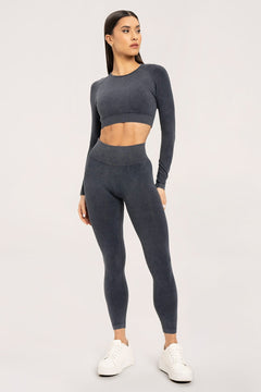 Leggings stone washed anthracite
