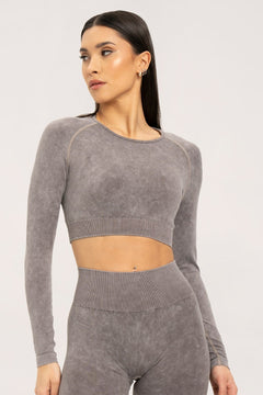Rashguard stone washed brown