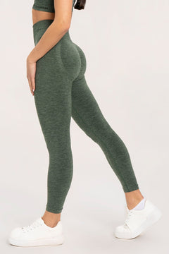 Leggings seamless push up green