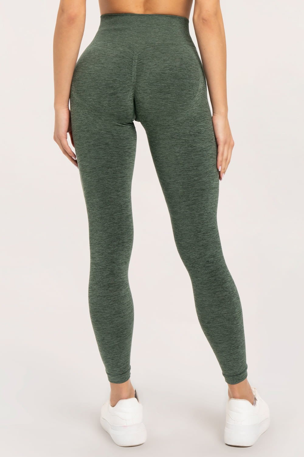 Leginsy seamless push up green