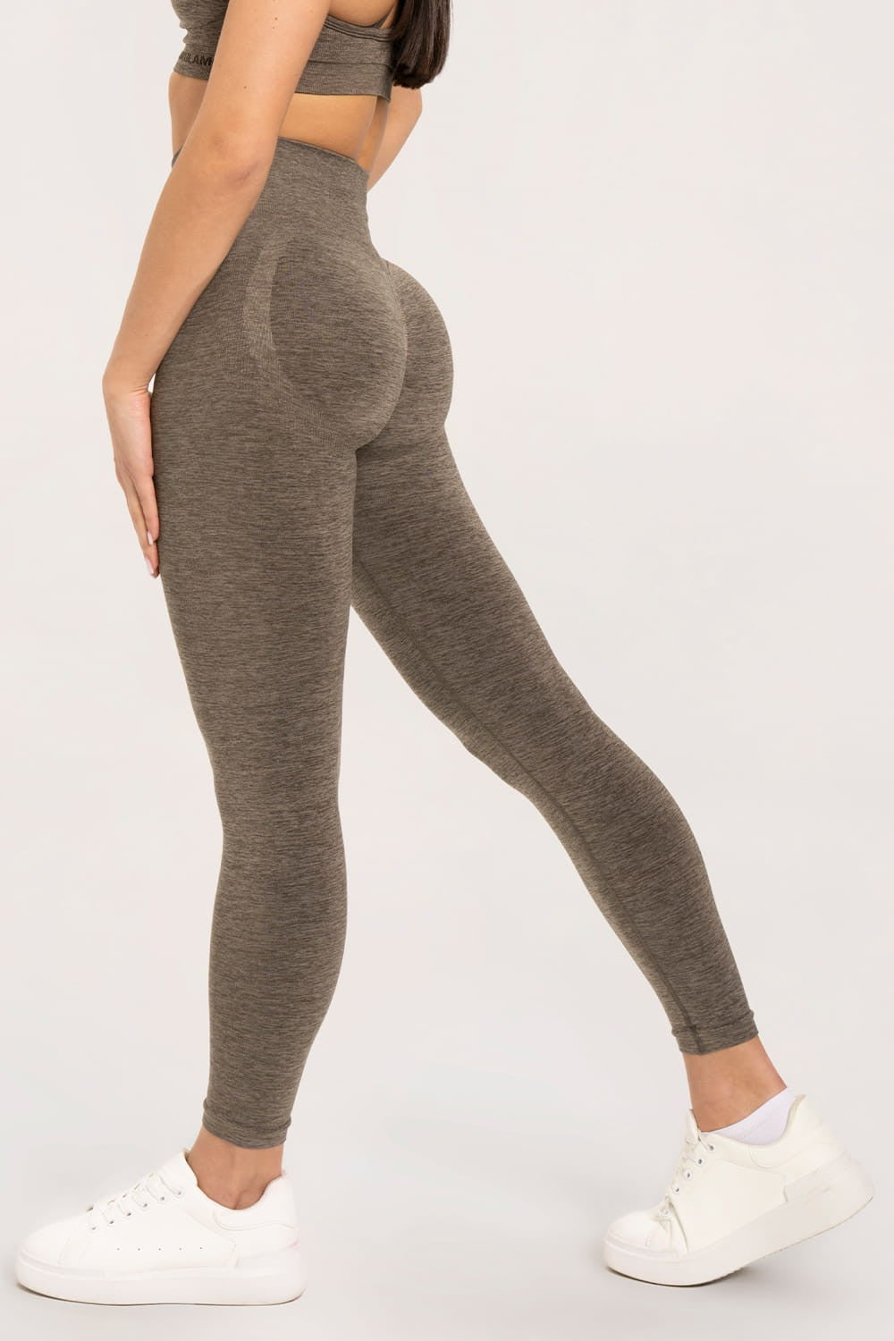 Leginsy seamless push up espresso