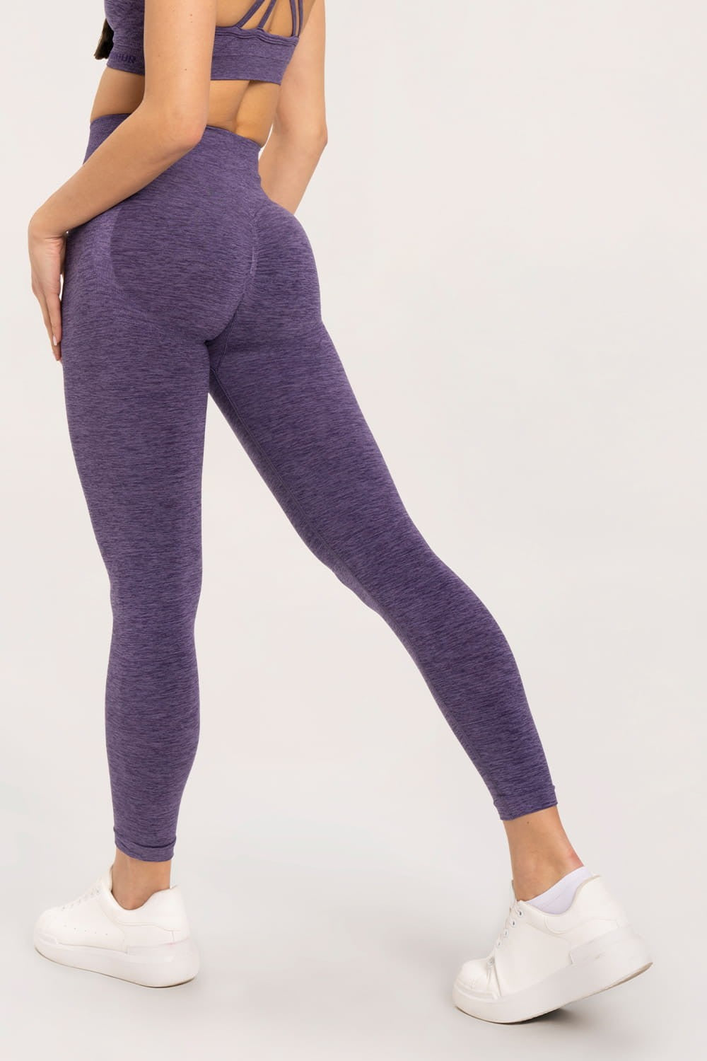 Leginsy seamless push up plum