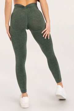 Leggings seamless deep push up green
