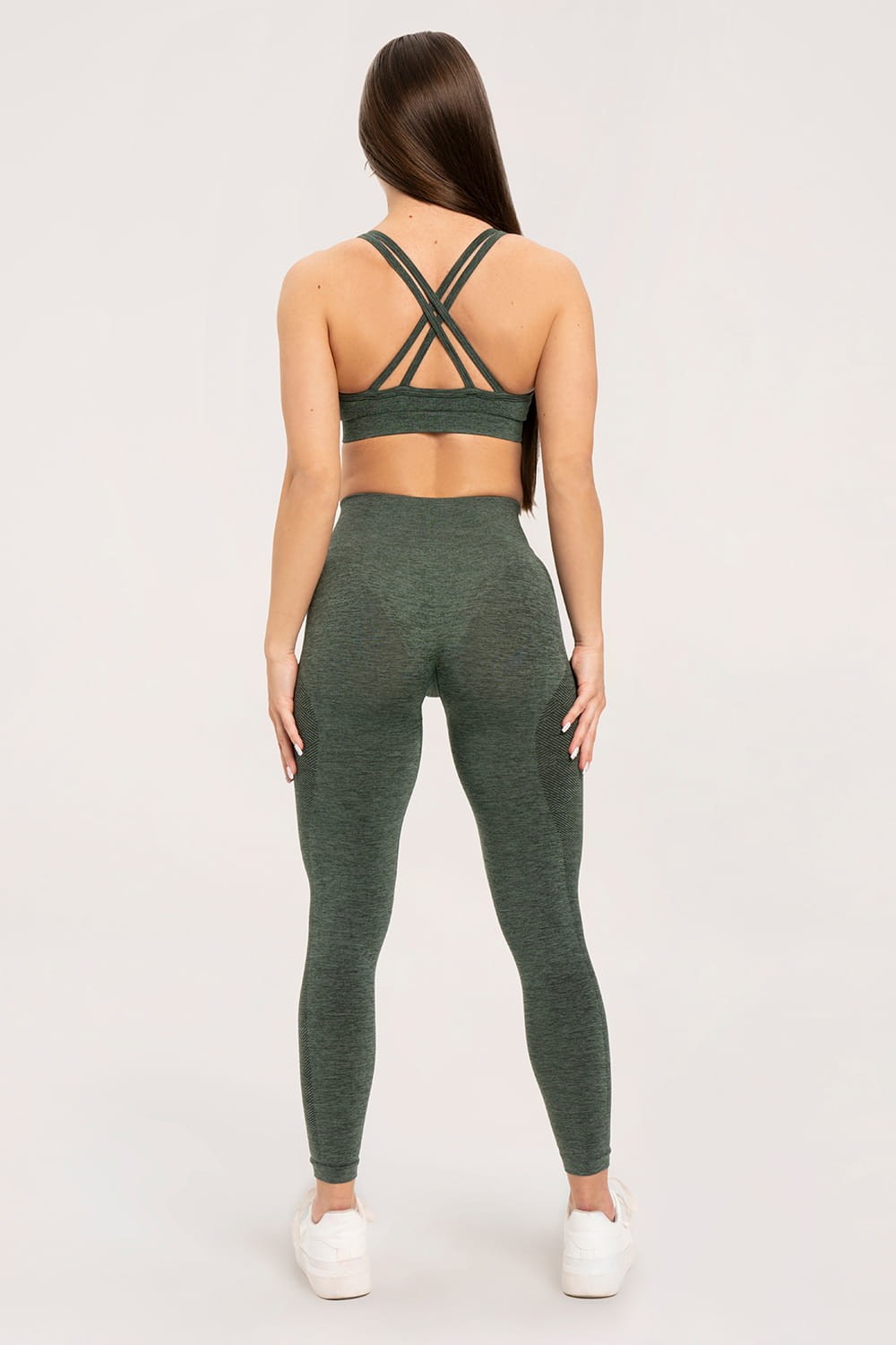 Leginsy seamless green