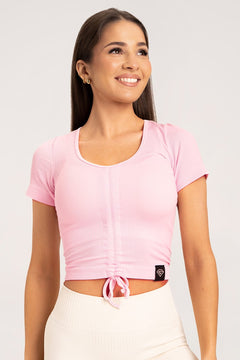 Húzózsinóros polo candy pink