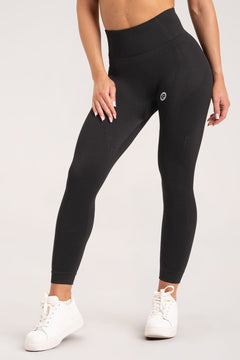Fekete varrásmentes leggings