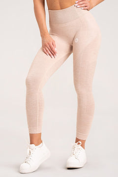 Bézs varrásmentes leggings