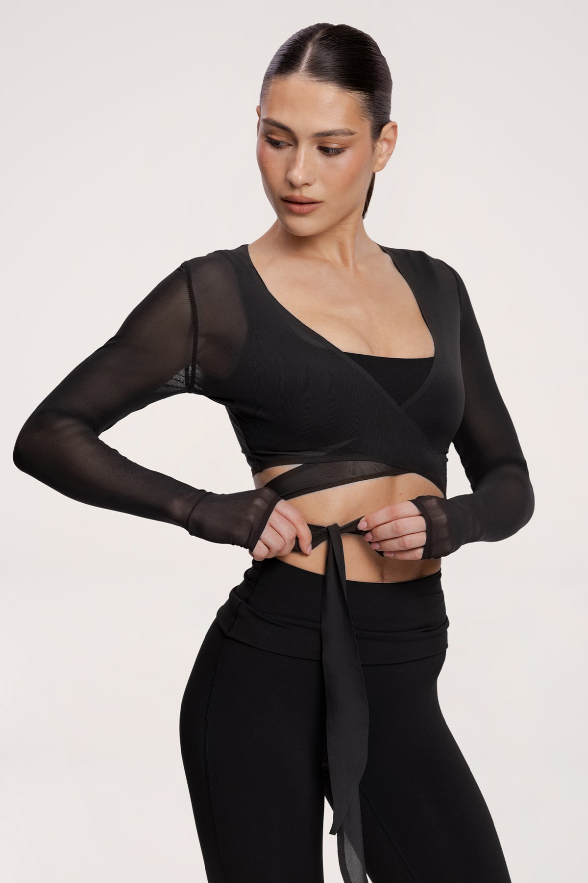 Megkötős Pilates Era boleró black