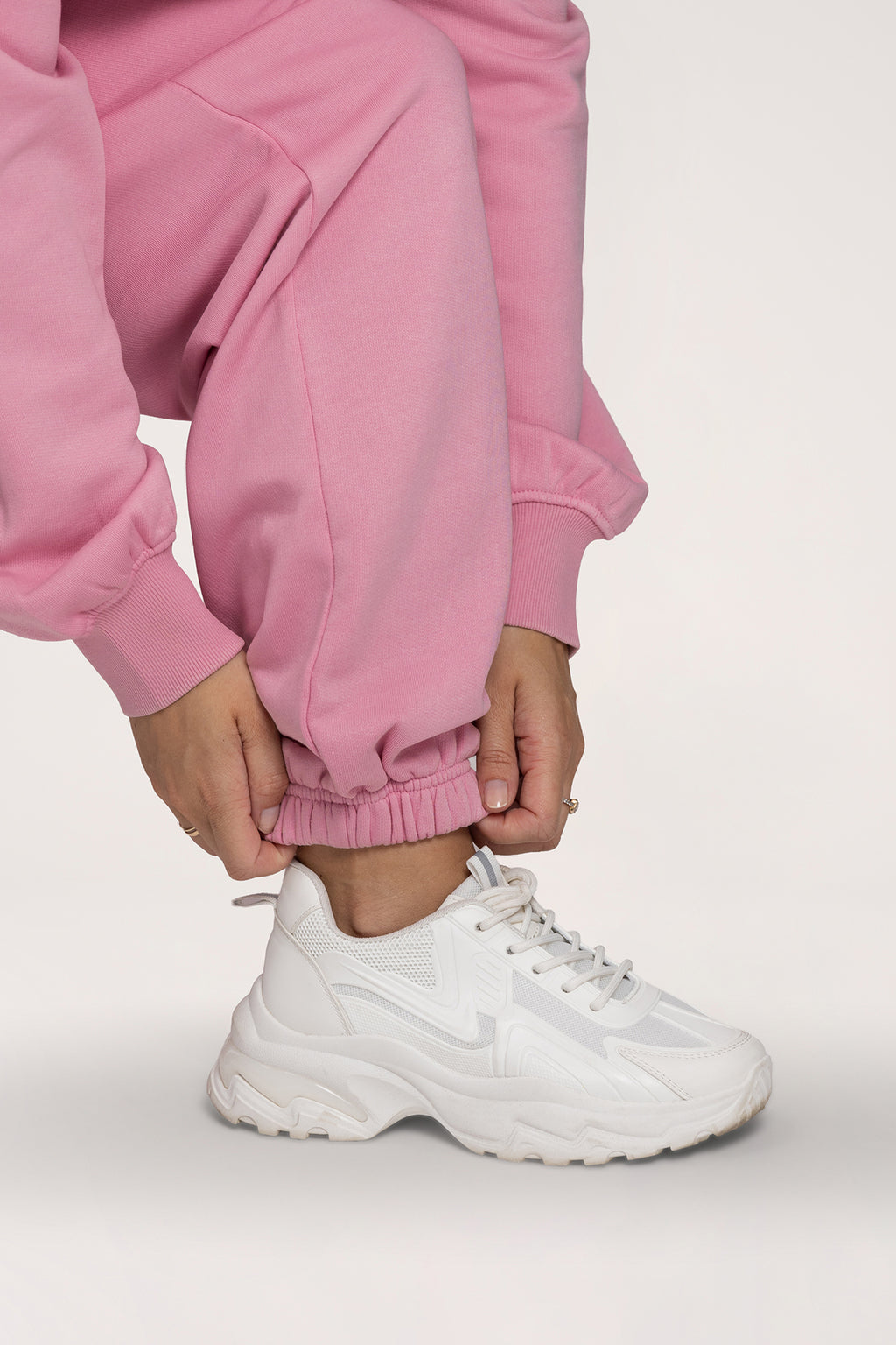 Easy szabadidőnadrág gumis szárvéggel light pink