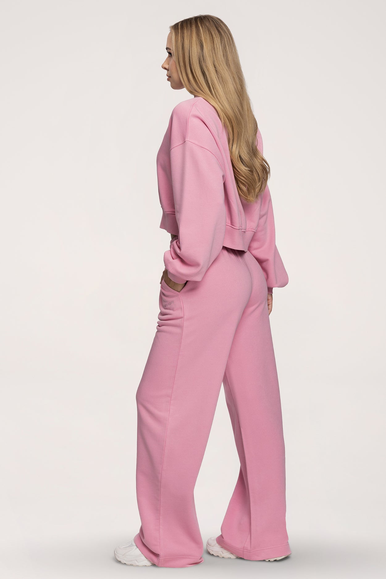 Easy egyenes szárú szabadidőnadrág light pink