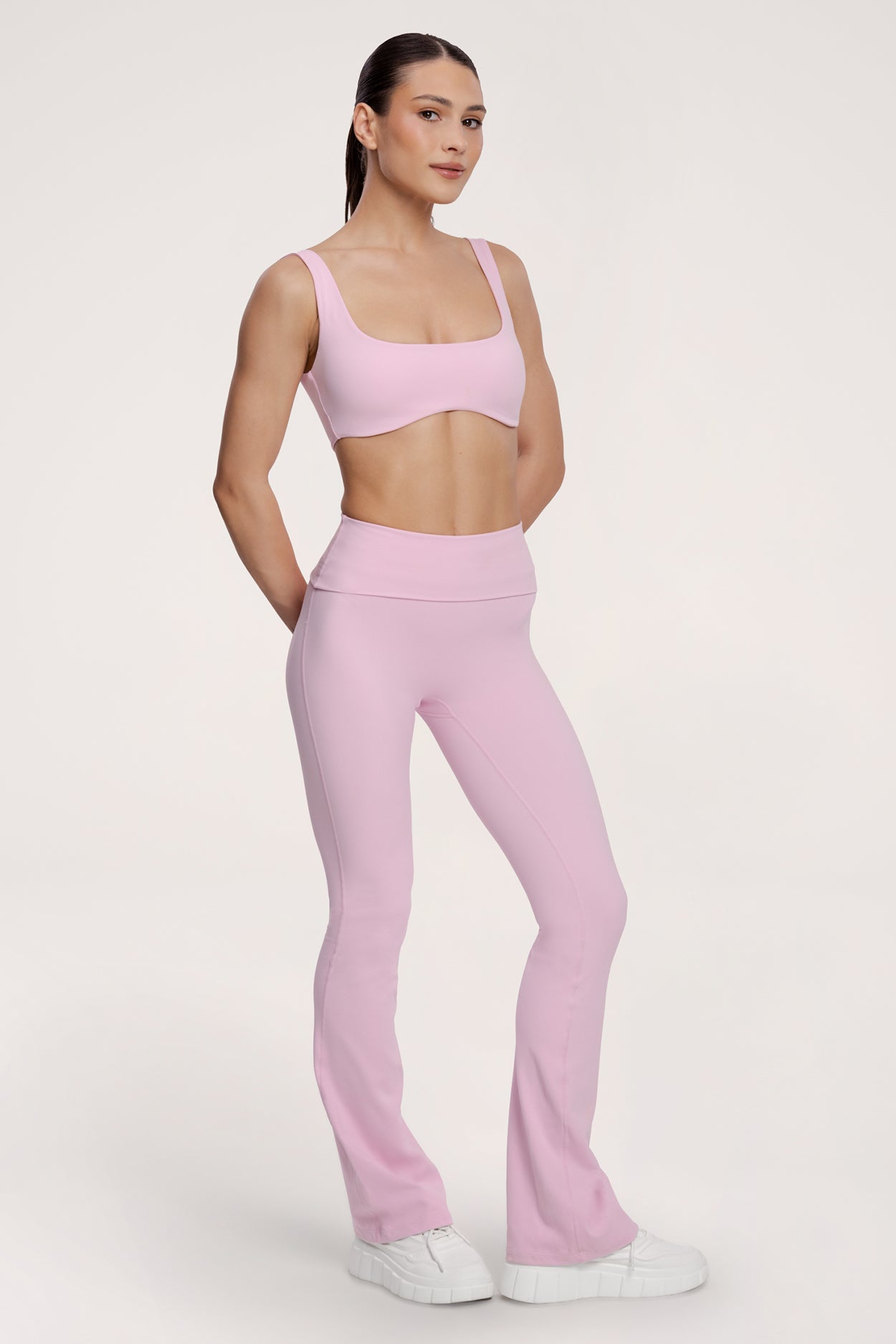Pilates Era bő szárú nadrág pink