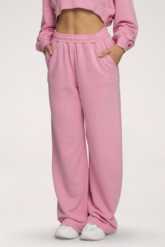 Easy egyenes szárú szabadidőnadrág light pink